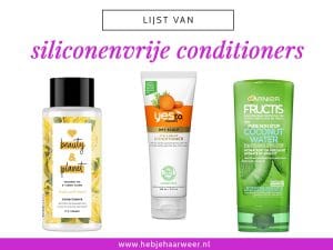 Lijst van siliconenvrije conditioners